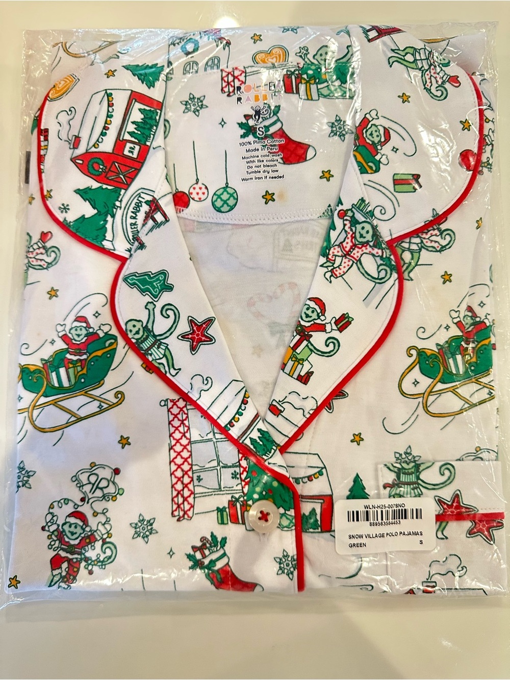 Roller Rabbit Snow Village Polo Pajama Set